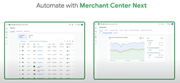 Automatiza con Merchant Center Next